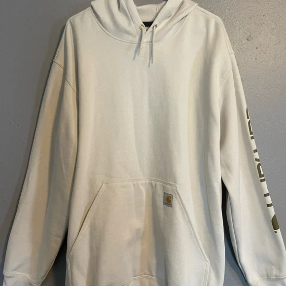 Carhartt Loose Fit Hoodie Men's – Cream / Off-White (XL) - Picture 2 of 4